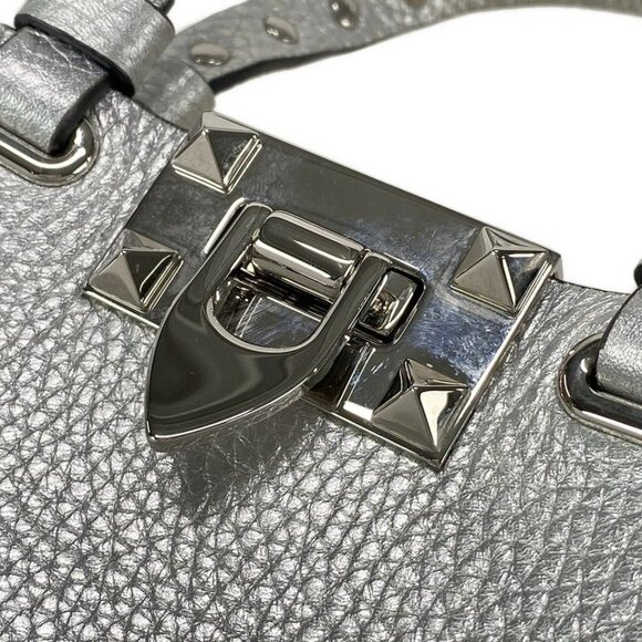 VALENTINOGARAVANI Rockstud Silver Leather - Tote Bag 752-051625 - Picture 11 of 14